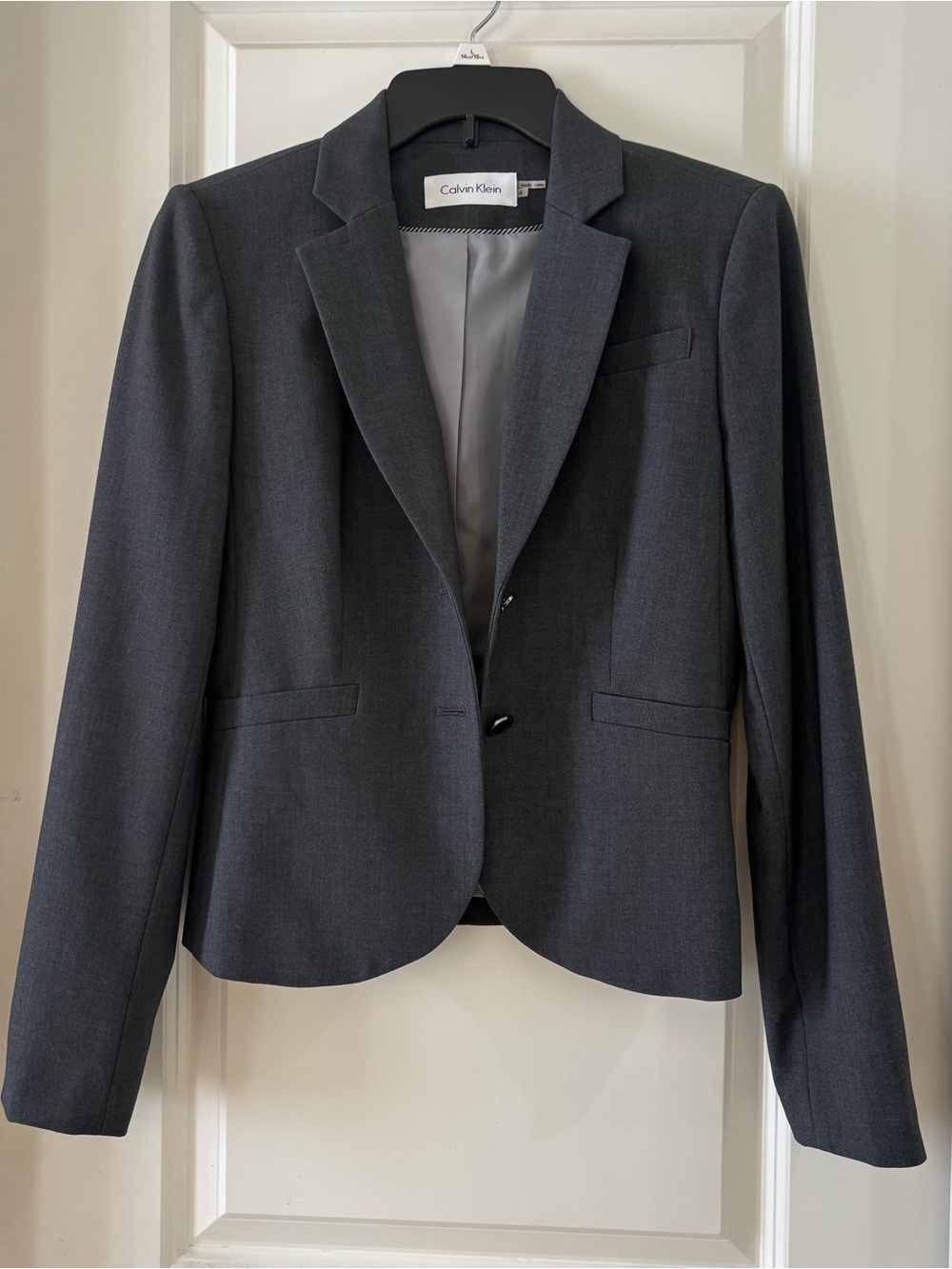 Calvin Klein Women's Dark Gray Tailored Blazer Size 4